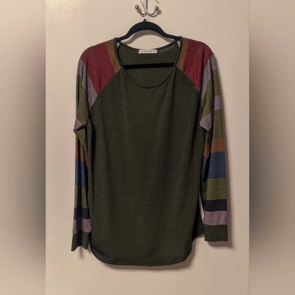 Women's Multicolor Long Sleeve Top